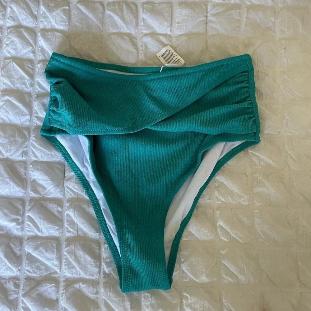 Cupshe teal bikini bottom